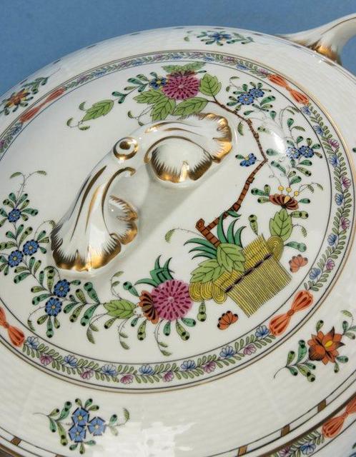 Herend - Schaal - Indian Basket - Porselein - Dekschaal, Antiek en Kunst, Antiek | Meubels | Tafels