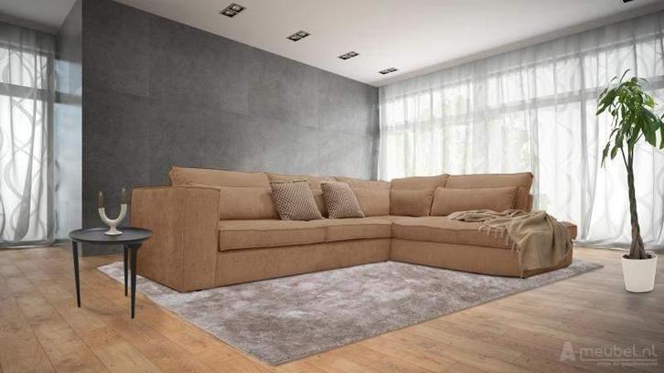 Hoekbank Blaricum - hoekbanken - Cognac, Huis en Inrichting, Banken | Sofa's en Chaises Longues, Nieuw, Stof
