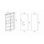 Nisdeur Horizon met Vast Paneel 80x200 cm 8 mm NANO Mat, Doe-het-zelf en Verbouw, Sanitair, Ophalen of Verzenden, Nieuw