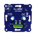 EcoDim ECO-DIM.05 led duo dimmer fase afsnijding 2x100W, Nieuw, Stopcontact