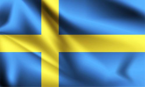 Vlag Zweden 150cm, Hobby en Vrije tijd, Feestartikelen, Nieuw, Verzenden