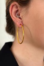Gold plated oorringen 40-50-60 of 70 mm groot, Verzenden, Nieuw, Zilver