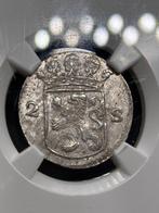 Nederland, Holland 2 Stuiver 1780 NGC AU58 (Zonder, Postzegels en Munten, Munten | Nederland