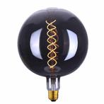 Highlight XXL Globe-lamp Ø200mm Titanium Glas Spiraal, Led-lamp, Nieuw, E27 (groot)