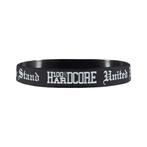100% Hardcore silicone wristband black/white (Wristbands), Nieuw, Verzenden