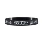 100% Hardcore silicone wristband black/white (Wristbands), Verzenden, Nieuw