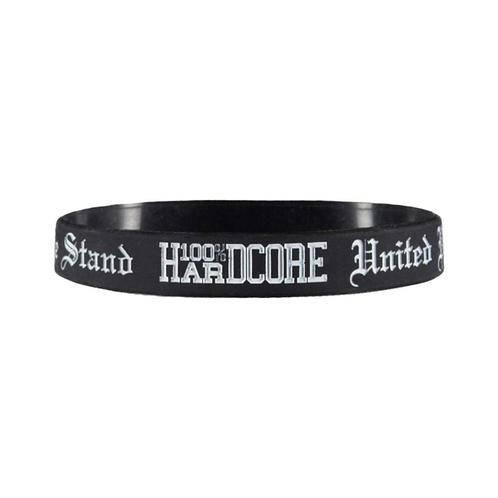 100% Hardcore silicone wristband black/white (Wristbands), Sport en Fitness, Overige Sport en Fitness, Nieuw, Verzenden