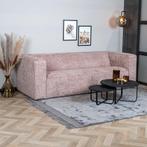 40% Korting: 3-zitsbank Memphis roze stof chenille, Ophalen, Zo goed als nieuw, Stof, Modern