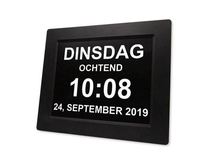 Digitale Dementieklok met XL Beeldscherm, Huis en Inrichting, Woonaccessoires | Klokken, Nieuw, Verzenden