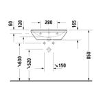 Wastafel Duravit D-Neo Met Overloop Kraanvlak 1 Kraangat 60, Ophalen of Verzenden, Nieuw