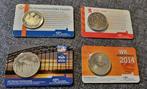 Nederland. Lot van 4 penningen in coincard (Zonder