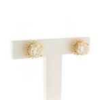 Exclusieve gouden oorbellen met diamant | 2,90 ct., Gebruikt, Overige kleuren, Ophalen of Verzenden, Met edelsteen