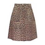 Frogbox • denim rok luipaard • 36, Kleding | Dames, Rokken, Bruin, Verzenden, Nieuw, Maat 36 (S)