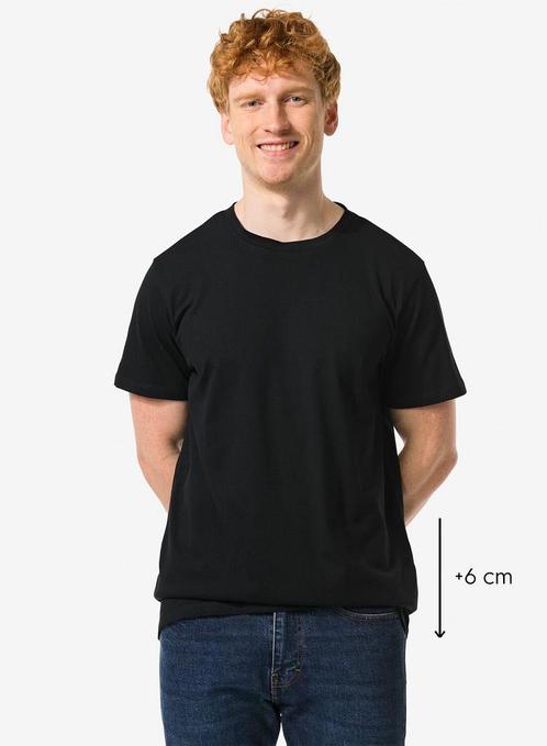 HEMA Heren t-shirt regular fit o-hals extra lang - 2 stuks, Kleding | Heren, Overige Herenkleding, Nieuw, Verzenden