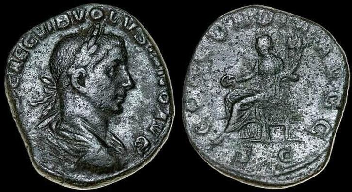 251-253 n Chr Volusian Ad 251-253 Æ Sestertius 29mm, 18 6.., Postzegels en Munten, Munten | Europa | Niet-Euromunten, Verzenden