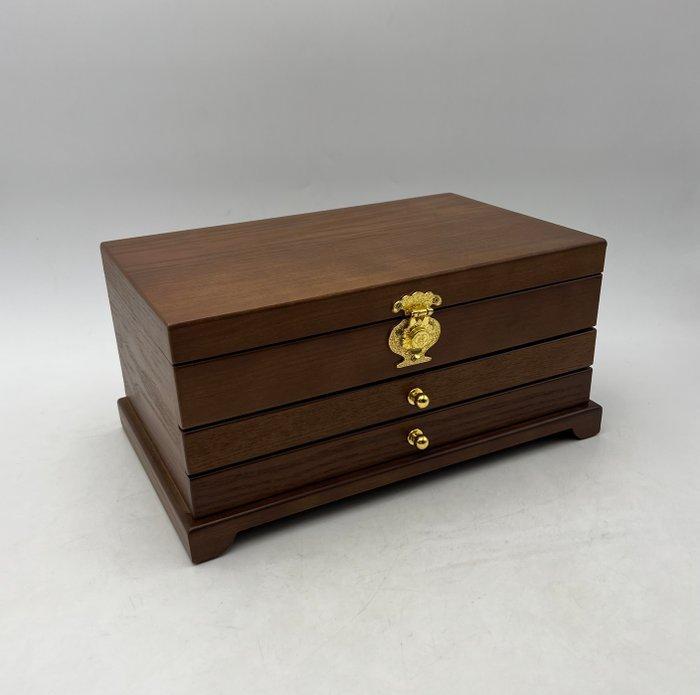 Sieradendoos - 3 niveaus - Hout, Antiek en Kunst, Curiosa en Brocante