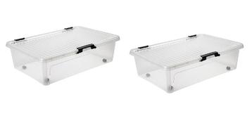 Opbergboxen met deksel 24 liter kunststof transparant 60... beschikbaar voor biedingen