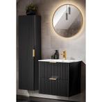 Badkamermeubel Polaris Zwart 60CM (Badkamermeubels), Ophalen of Verzenden, Nieuw