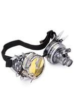 Goggles Steampunk Bril Spikes Vergrootglas Led Lampje Oud Zi, Nieuw, Carnaval, Ophalen of Verzenden, Overige maten