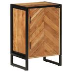 vidaXL Badkamerkast 40x30x60 cm massief acaciahout en ijzer, Verzenden, Nieuw