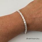 Zilveren koningsschakel 23 cm armband 3.6 mm breed, Verzenden, Nieuw, Zilver