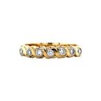 Gouden rijring met diamant 14 karaat, Sieraden, Tassen en Uiterlijk, Ringen, Verzenden, Zo goed als nieuw, Wit, Goud