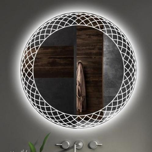 Spiegel Gliss Design Fantasia Rond LED Verlichting 100cm En, Doe-het-zelf en Verbouw, Sanitair, Bad, Nieuw, Ophalen of Verzenden