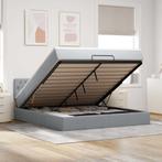 vidaXL Bed poef met matras en LEDs 180x200 cm stof, Huis en Inrichting, Eenpersoons, Verzenden, Nieuw, 80 cm