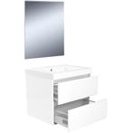 Wiesbaden Vision Meubelset Inclusief Spiegel - 60cm - Wit, Huis en Inrichting, Badkamer | Badkamermeubels, Ophalen of Verzenden