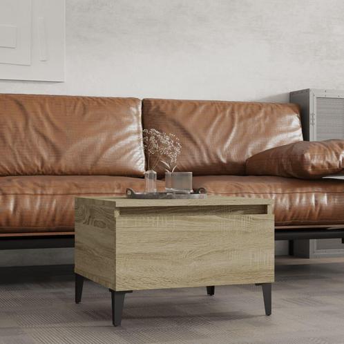 vidaXL Bijzettafel 50x46x35 cm bewerkt hout sonoma, Huis en Inrichting, Tafels | Bijzettafels, Nieuw, Verzenden