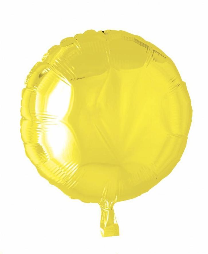 Helium Ballon Rond Geel 46cm leeg, Hobby en Vrije tijd, Feestartikelen, Nieuw, Verzenden