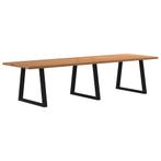 vidaXL Eettafel met natuurlijke rand 320x100x74 cm massief, Huis en Inrichting, Tafels | Eettafels, Verzenden, Nieuw