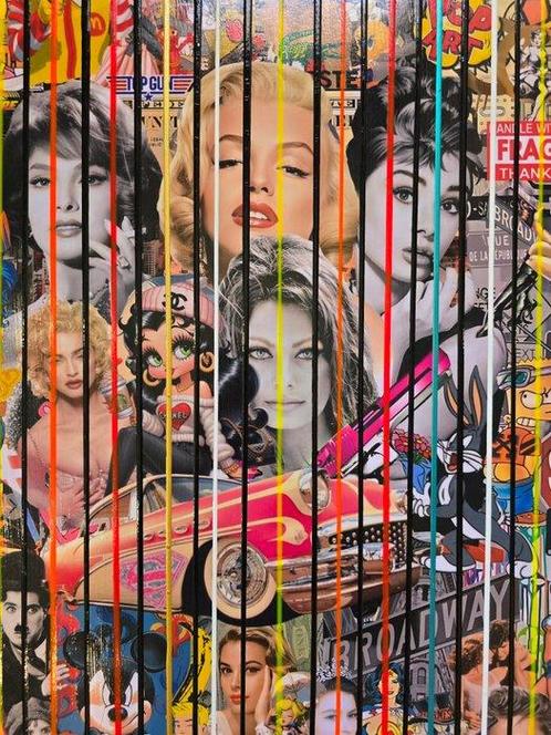 Elmago - Betty boop and icons 60 codebarre (large), Antiek en Kunst, Kunst | Schilderijen | Modern