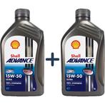 Shell Aanbieding: 2 X Advance 4T Ultra 15W50 1L, Verzenden