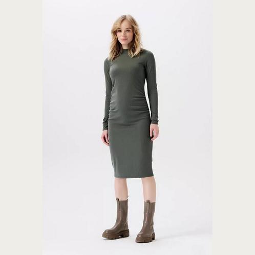 Noppies Zwangerschapsjurk Aima Olive Rib, Kleding | Dames, Positiekleding, Nieuw