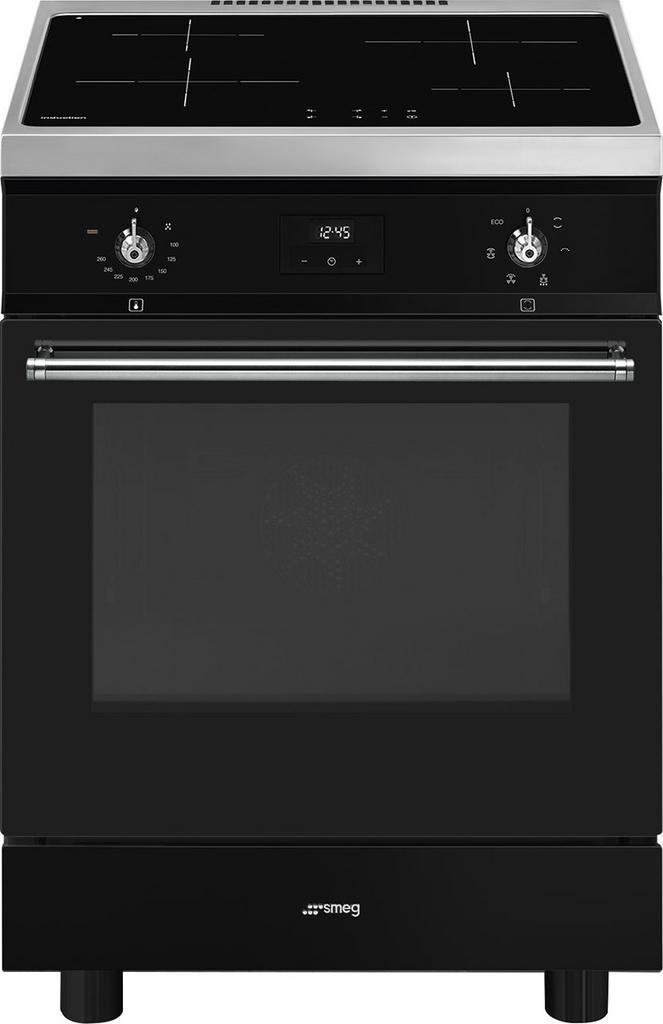 Smeg C6IMBLT2 inductie fornuis - 60 cm. breed - zwart - outl, Witgoed en Apparatuur, Fornuizen, 60 cm of meer, Vrijstaand, 4 kookzones