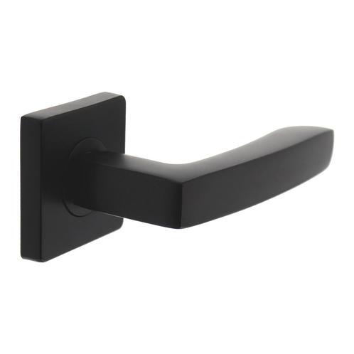INTERSTEEL DEURKRUK MINOS OP VIERKANT ROZET MAT ZWART, Doe-het-zelf en Verbouw, Hang- en Sluitwerk, Verzenden