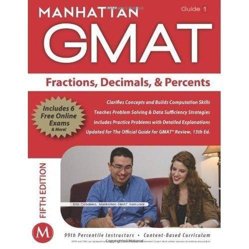 Manhattan GMAT Fractions, Decimals, & Percents, Guide 1, Boeken, Overige Boeken, Zo goed als nieuw, Verzenden