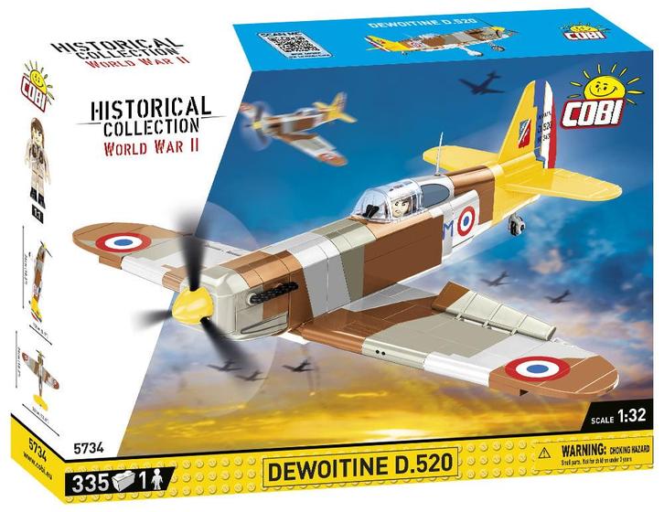 COBI  5734 Dewoitine D.520 (Leger bouwsets, Modelbouwsets), Kinderen en Baby's, Speelgoed | Bouwstenen, Nieuw, Verzenden