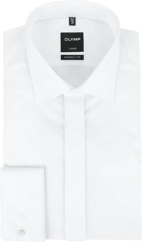 OLYMP Luxor Smokingshirt Wit maat 37 Heren, Kleding | Heren, Overhemden, Wit, Nieuw, Verzenden