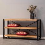 Boekenkast Mangohout Britt Laag 150 cm, Verzenden, 150 tot 200 cm, Nieuw, Minder dan 100 cm