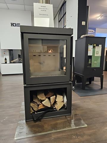 Barbas Panorama 55 met houtvak Houtkachel, Huis en Inrichting, Kachels, Houtkachel, Vrijstaand, Gebruikt, Hout, Ophalen