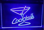 Cocktails neon bord lamp LED verlichting reclame lichtbak co, Verzenden, Nieuw