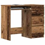 vidaXL Bureau 90x45x76 cm bewerkt hout oud houtkleurig, Huis en Inrichting, Bureaus, Verzenden, Nieuw