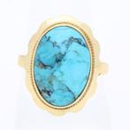 Ring - 14 karaat Geel goud Turquoise, Nieuw