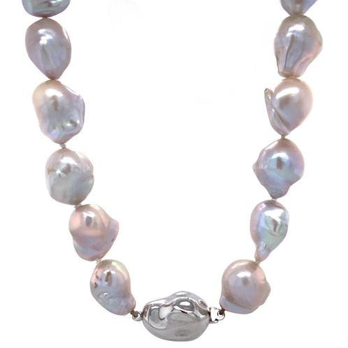 Parel collier met zilveren sluiting 925, Sieraden, Tassen en Uiterlijk, Kettingen, Nieuw, Ophalen of Verzenden