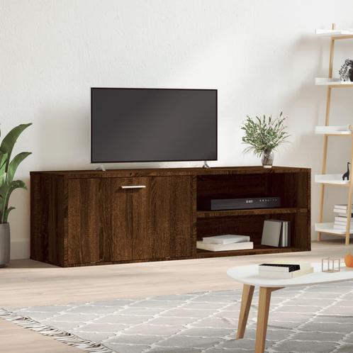 vidaXL Tv-meubel 120x34x37 cm bewerkt hout bruin eikenkleur, Huis en Inrichting, Kasten | Televisiemeubels, Nieuw, Overige houtsoorten