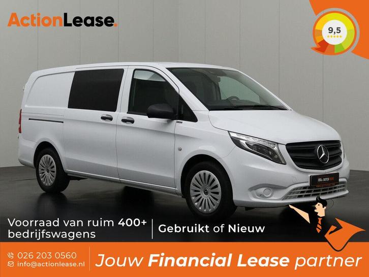 Mercedes Vito Dubbel cabine L2 H1 2021 Diesel Automaat, Auto's, Mercedes-Benz, Dealer onderhouden, Te koop, Zwart, Automaat, Financial lease