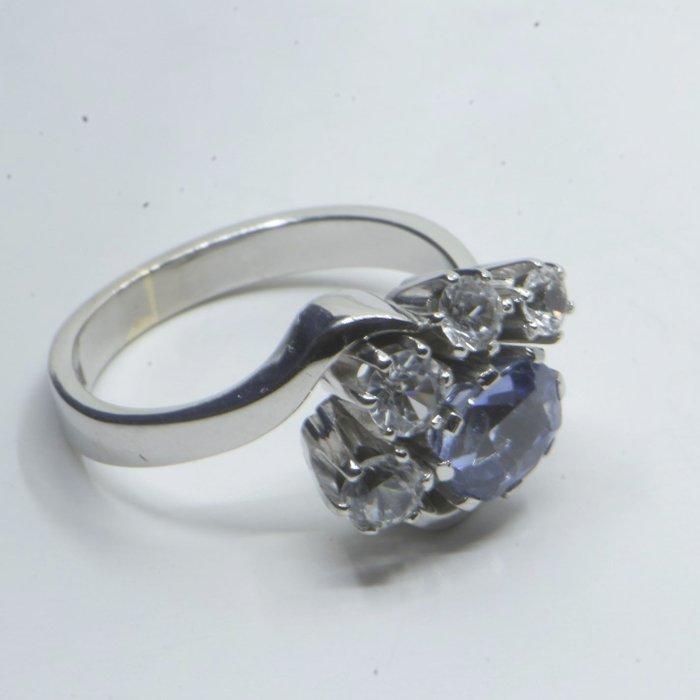 Ring - 18 karaat Witgoud, Sieraden, Tassen en Uiterlijk, Ringen