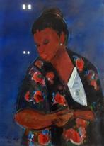 Acryl schilderij, Maya Wildevuur, Vrouw, 1999, Huis en Inrichting, Nieuw